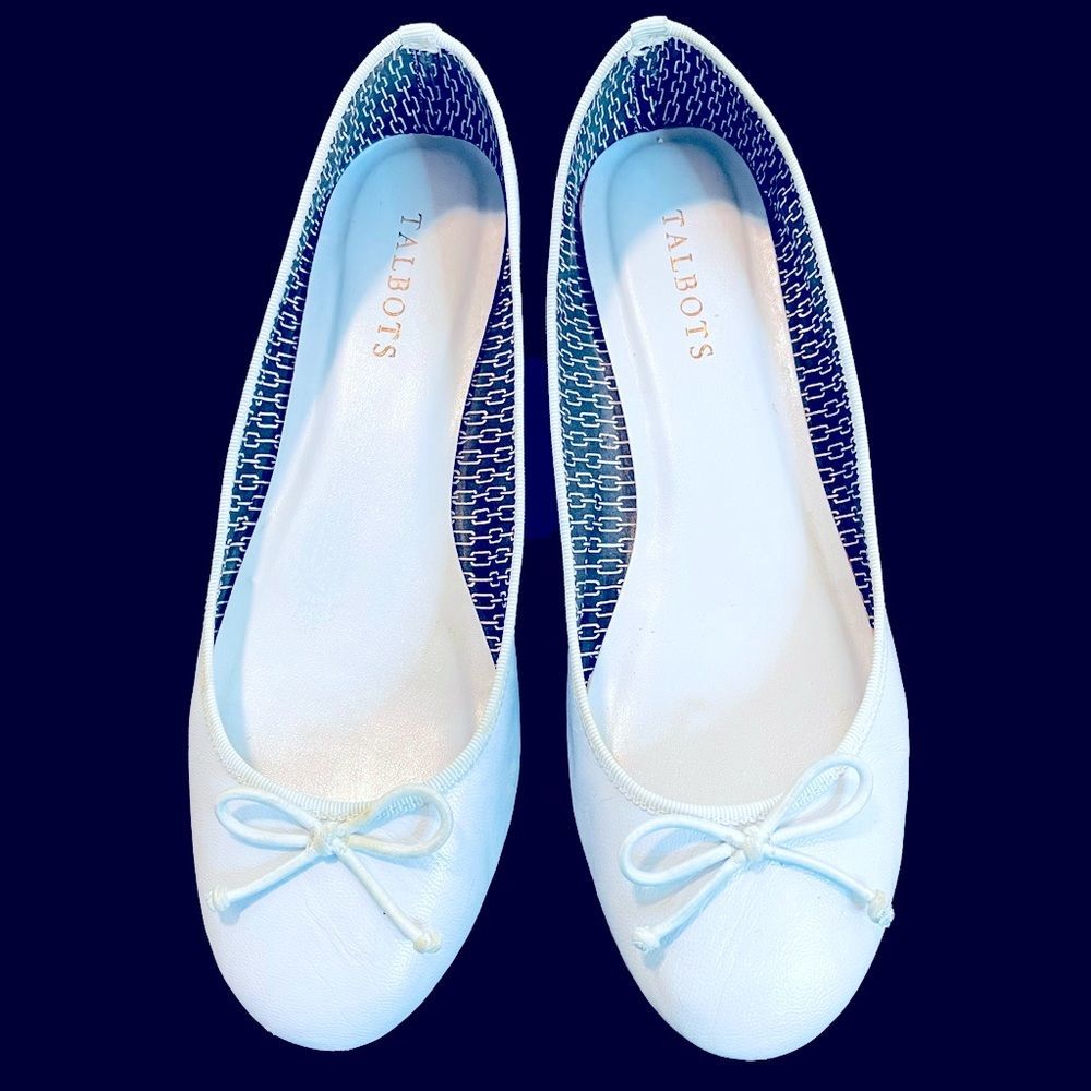 Talbots baby blue ballet flats